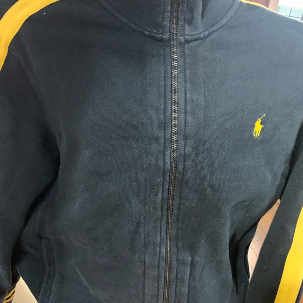 Polo Ralph Lauren Navy and Yellow Track Jacket - Picture 2 of 4